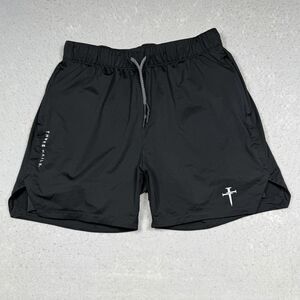 Three Nails Shorts Mens Size Large Black Cross Training Shorts Lined Pockets